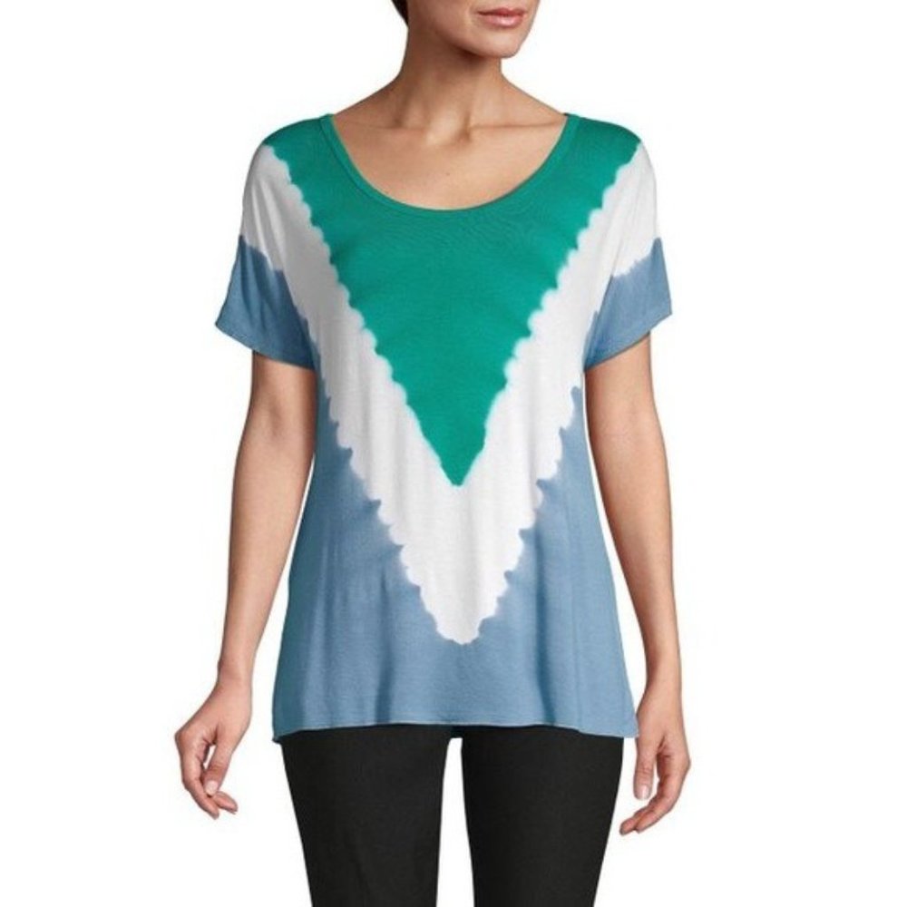 Nanette Lepore Top Tie Dye Salton Sea Stretch Swing Tee NWT